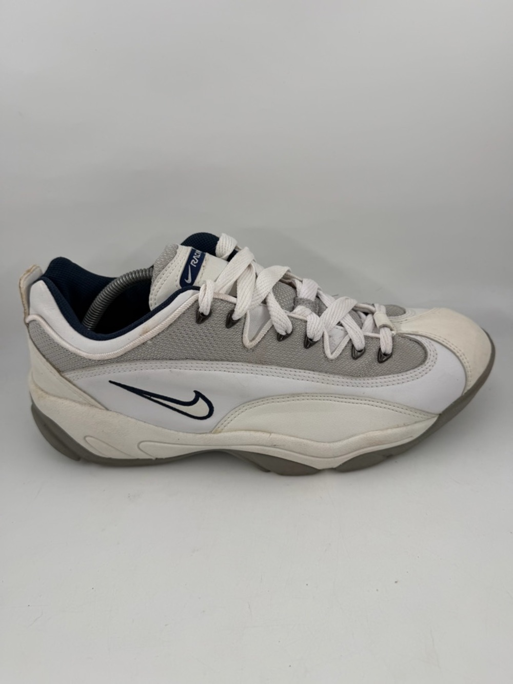 Nike Men’s Air Challenge -SZ 13- White Leather Classic Retro Golf Shoes